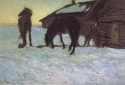 Valentin Serov Colts at a Watering-Place. china oil painting reproduction